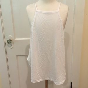silence + noise short, white high neck tank top